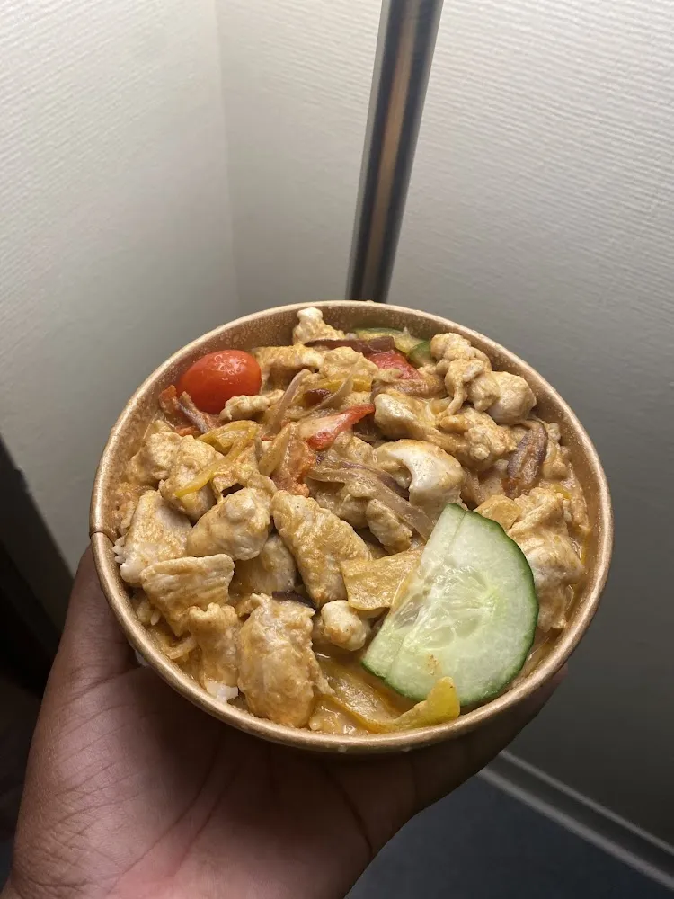 Poulet Coco Riz Thaï